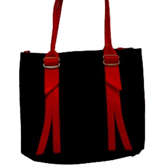 Vintage Jack Gomme Paris Black Canvas Tote, Unisex Lightweight Shoulder Bag - Picture 1 of 11